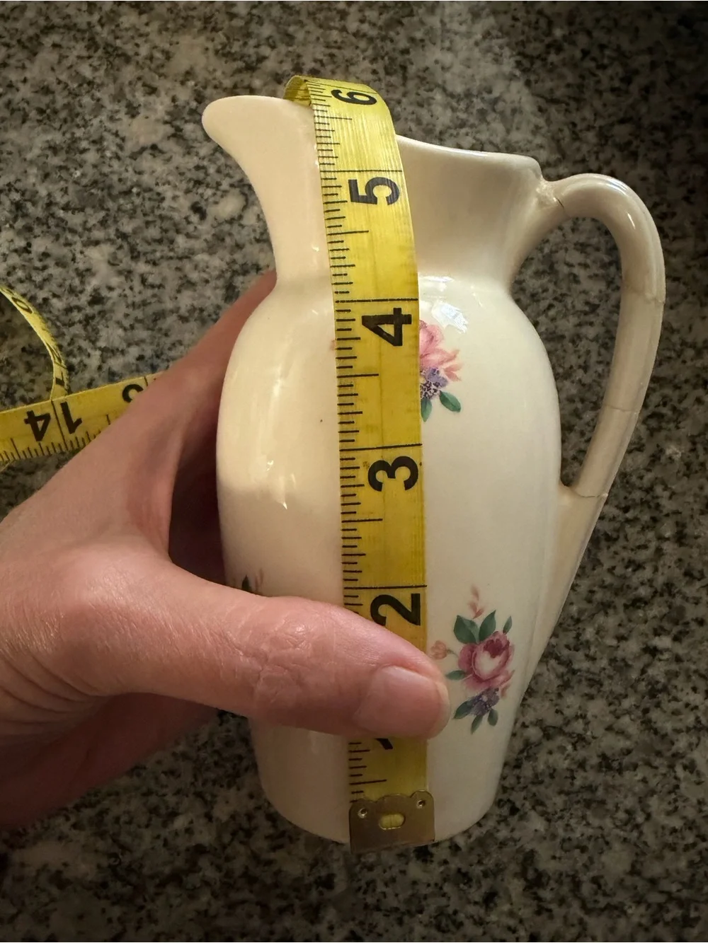 Vintage Royal Copley floral ceramic pitcher